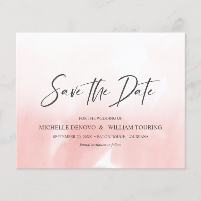 Lámina Ombre Pink Elegant BODA De Fotografías Escritas A  (Anverso)