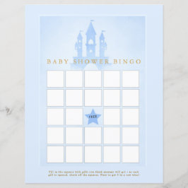 Lámina Once Upon A Time Castle Baby Shower Bingo
