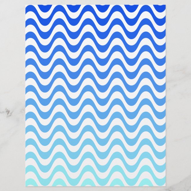 Lámina Ondas azules degradadas (Anverso)