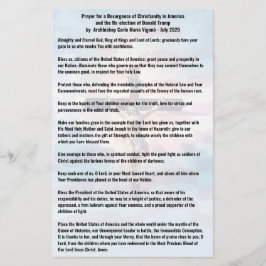 Lámina Oración por el presidente Trump y Estados Unidos -