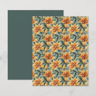 Lámina Orange Lily & Sage Background Scrapbook Paper