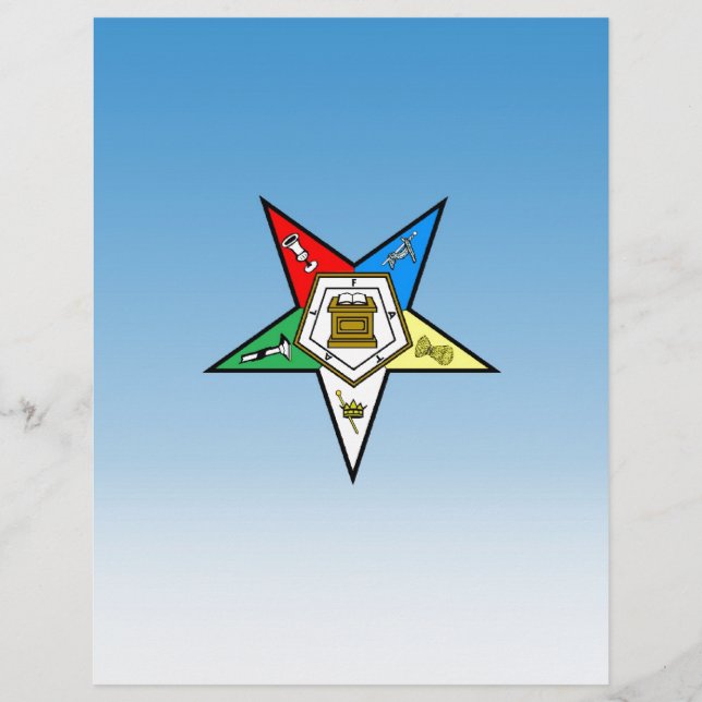 Lámina Orden OES del Azul Estrella Oriental (Anverso)