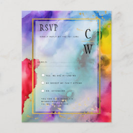 Lámina Orgullo arcoiris LeahG Boda de tinta de alcohol RS