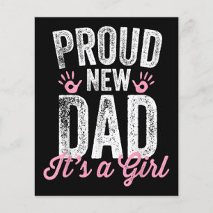 Lámina Orgulloso nuevo papá es un regalo Chica, padre pro