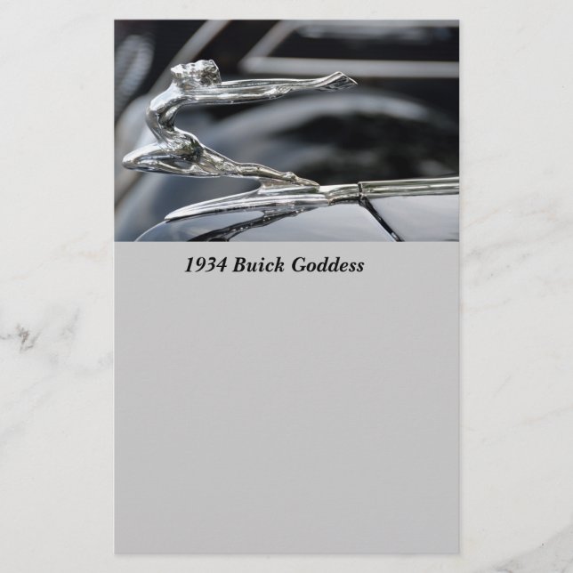 Lámina Ornamento de la Caod de la Diosa de Buick 1934 (Anverso)