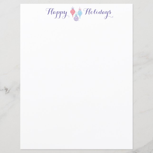 Lámina Ornamentos colgantes Navidades Papel de Sue Weidli (Anverso)