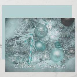 Lámina Ornamentos Feliz Navidad Verde azulado Árbol de va