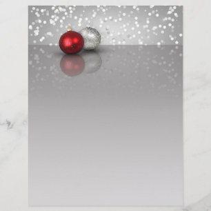Lámina Ornamentos Shimmery Christmas - Letterhead