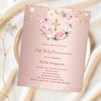Ortografía de oro rosa rosa Primeras invitaciones 