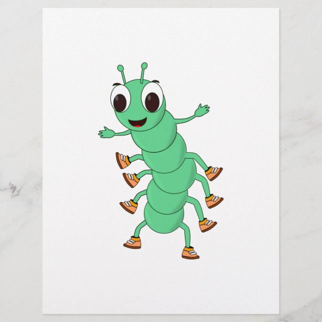 Lámina oruga verde (Anverso)