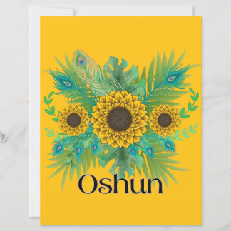 Lámina Oshun Goddess Sunflowers