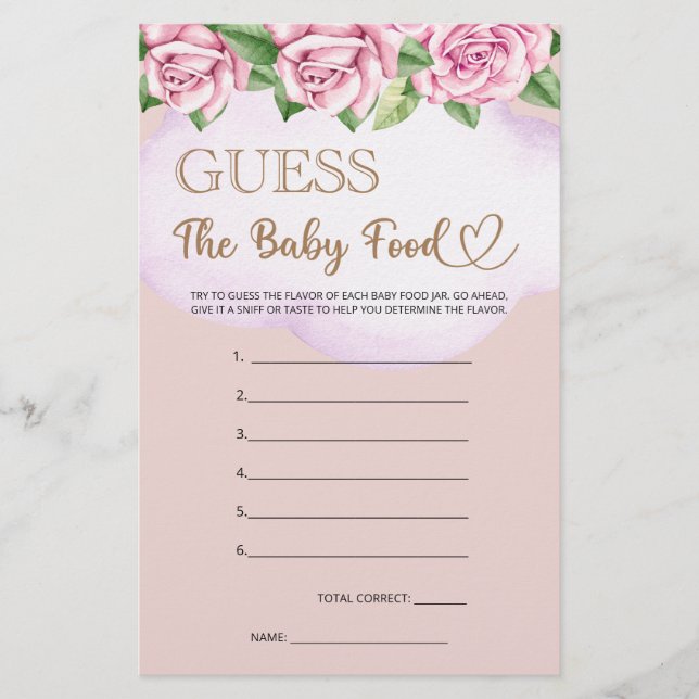 Lámina Osito de peluche chica ducha bebé Adivinen la comi (Anverso)