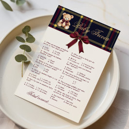 Lámina Osito de peluche de franela roja para bebes Juego 