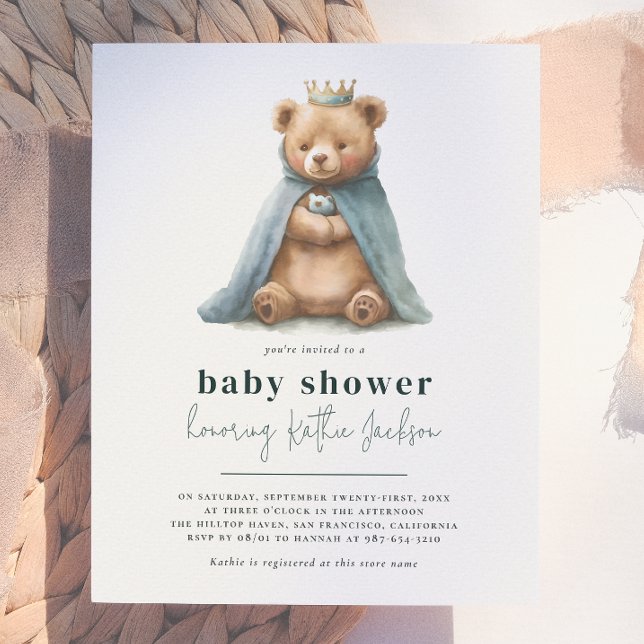 Lámina Osito Real Teddy Prince Boy Invitación de Cumpleañ (Subido por el creador)