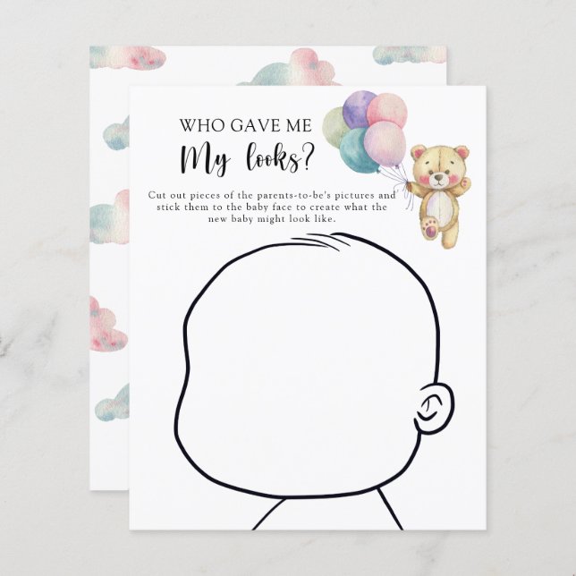 Lámina Osito Teddy - ¿Quién me dio mi apariencia? (Anverso / Reverso)