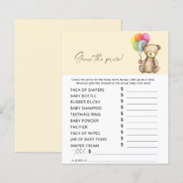 Lámina Oso - Adivina el juego del precio