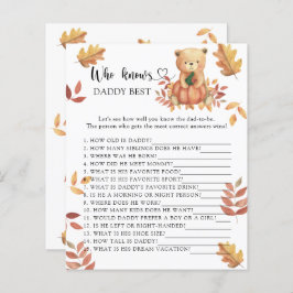 Lámina Oso Caído - Quién conoce mejor juego a papá