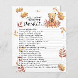 Lámina Oso con calabaza - juegos sobre los padres