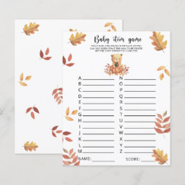 Lámina Oso de otoño - Juego de artículos para bebé. Juego