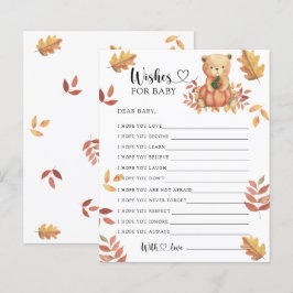 Lámina Oso de otoño - Juego de fiesta | deseos para bebé