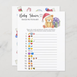 Lámina Oso de peluche de invierno - juego de picnic de em