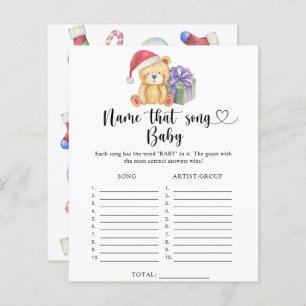 Lámina Oso de peluche de invierno - Nombra a esa canción 