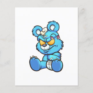 Lámina oso de peluche enojado