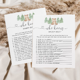 Lámina Oso de Woodland que conoce mejor a papi bebé ducha