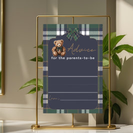 Lámina Oso Elegante de Moda Tema R.L. advertencia para pa