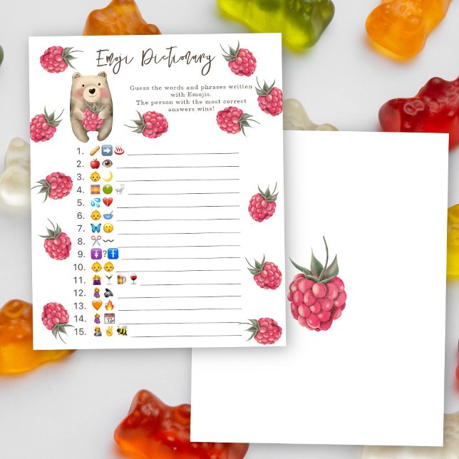 Lámina Oso - Emoji Juego pictórico ducha de bebé (Subido por el creador)