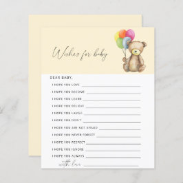 Lámina Oso - juego Fiesta | deseos de juego para bebés