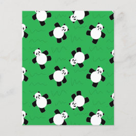 Lámina Oso panda tendido sobre la hierba