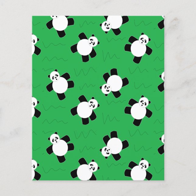 Lámina Oso panda tendido sobre la hierba (Anverso)