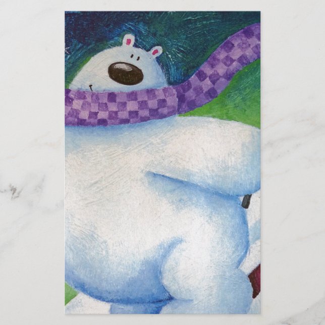Lámina Oso Polar de Esquí (Anverso)