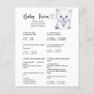 Lámina Oso polar de invierno - Trivia bebé Juego Baby S