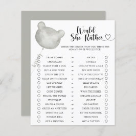 Lámina Oso / Prefiere Un Juego De Baby Shower