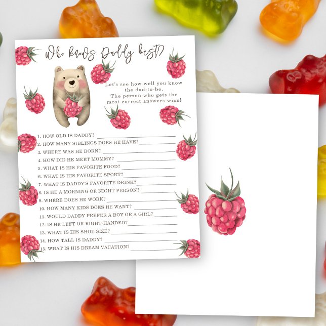 Lámina Oso - ¿Quién conoce a papá mejor juego para la duc (Subido por el creador)