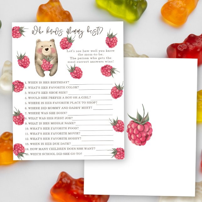 Lámina Oso - Quién conoce mejor a mamá (Subido por el creador)