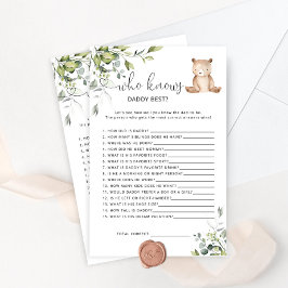 Lámina Oso Quién conoce mejor a papá bebé