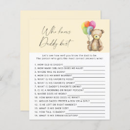 Lámina Oso - Quién conoce mejor juego a papá