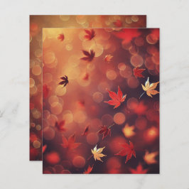 Lámina Otoño Cae Maple Sale Papel de cuaderno de Bokeh