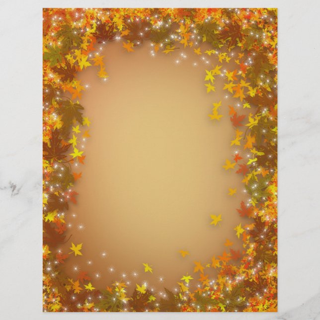 Lámina Otoño Caída deja fondo para la letra (Anverso)