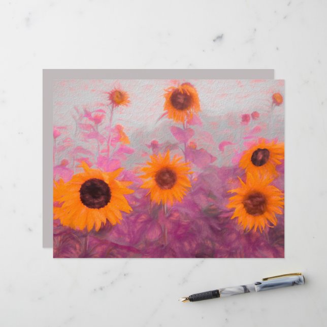 Lámina Otoño morado del Naranja amarillo del campo del gi (Anverso/Reverso In Situ)