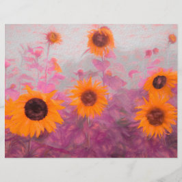 Lámina Otoño morado del Naranja amarillo del campo del gi