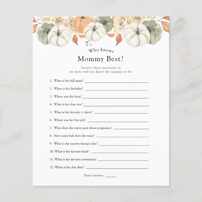 Lámina Otoño Rústico que conoce mejor a mamá (Anverso)