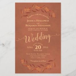 Lámina Otoño Sale Invitación a la Boda de Terracota