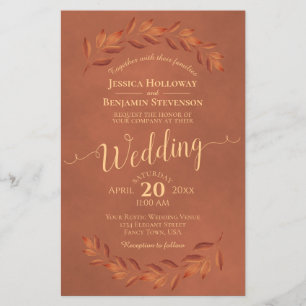 Lámina Otoño Sale Invitación a la Boda de Terracota