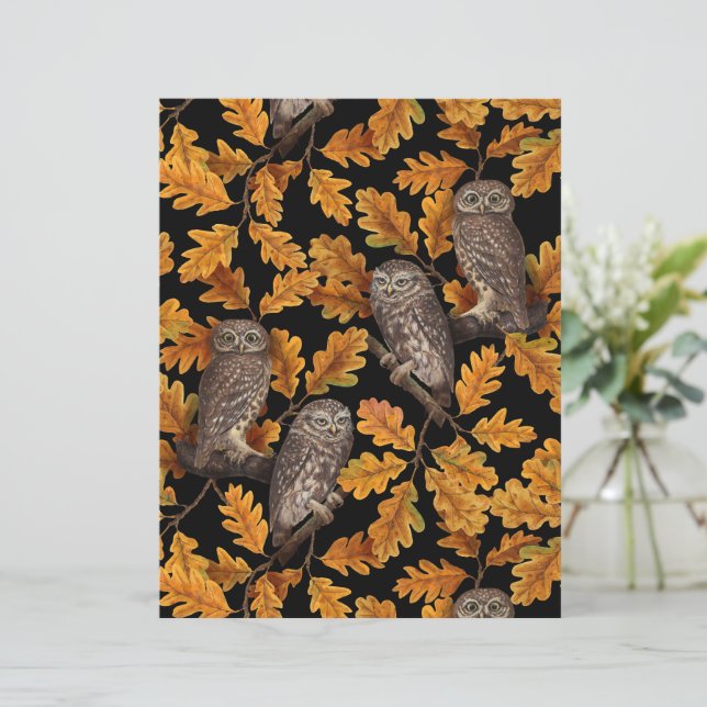 Lámina Ovejas de otoño en negro (Anverso de pie)