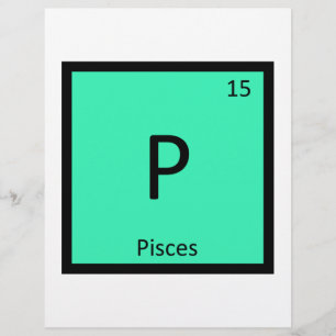 Lámina P - Signo del Zodiaco Piscis Tabla Periódica de Qu