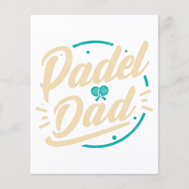 Lámina Padel Dad Platform Tennis Paddleball Padel  (Anverso)